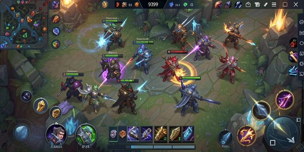 Tampilkan aksi seru dalam gameplay MOBA 9399.