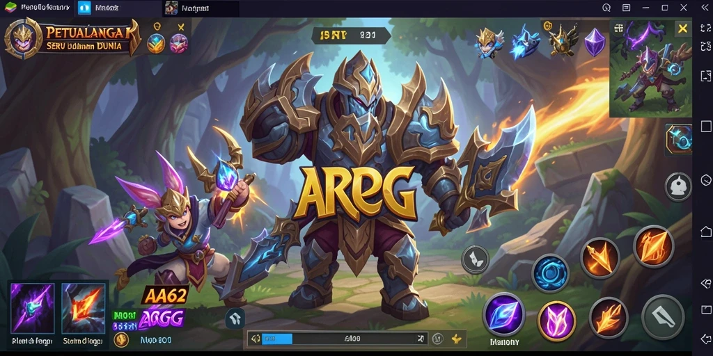 Tangkapan layar gameplay ARPG yang penuh aksi di AA62.