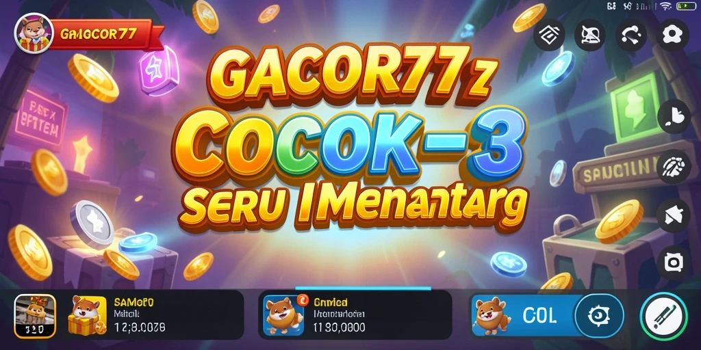 Screenshot GACOR77 menunjukkan gameplay matching yang menarik.