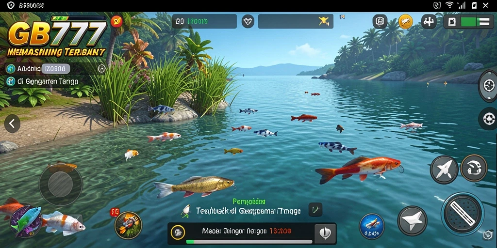 Screenshot utama GB777 menampilkan aksi memancing yang seru dan menantang.