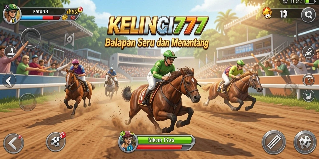 Tampilan gameplay seru dalam balapan KELINCI777