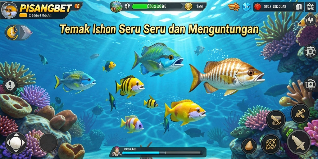 Gameplay PISANGBET menampilkan aksi menembak ikan yang seru.