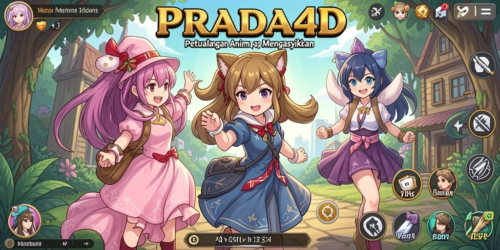 Gameplay PRADA4D yang penuh warna dan dinamis.
