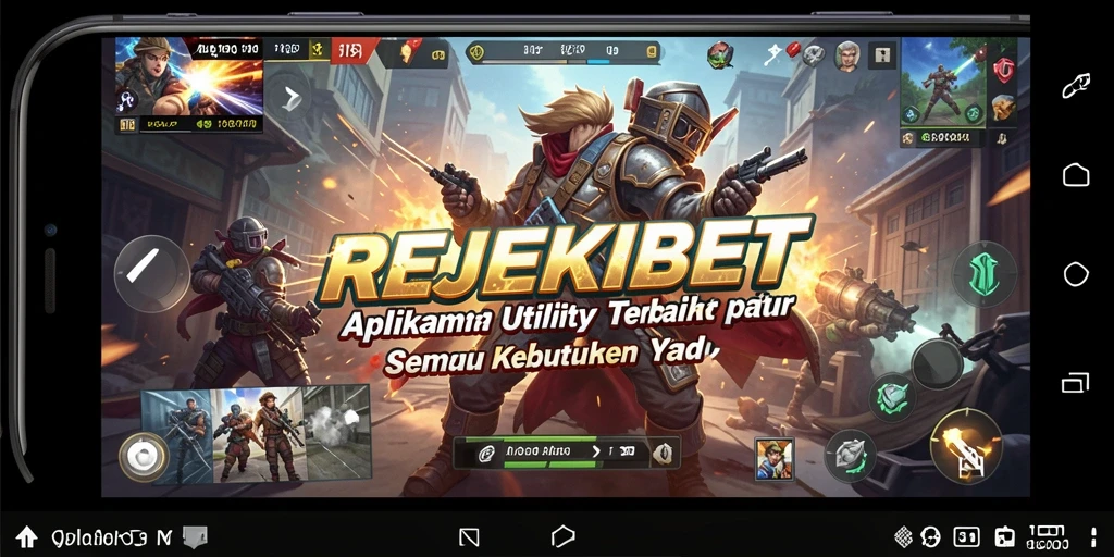 Screenshot utama aplikasi REJEKIBET menunjukkan antarmuka pengguna yang sederhana dan fungsional.