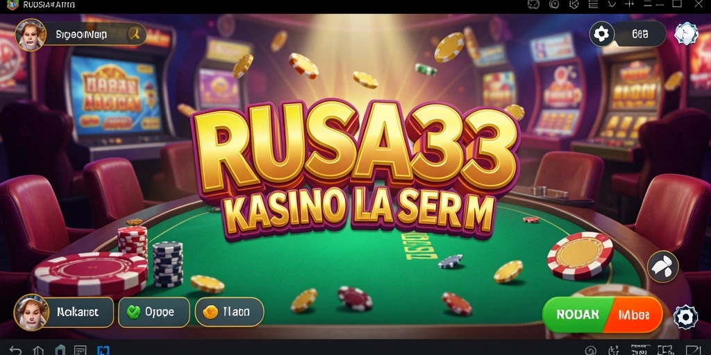 Tampilan gameplay seru RUSA33 dalam suasana Kasino yang mengasyikkan.