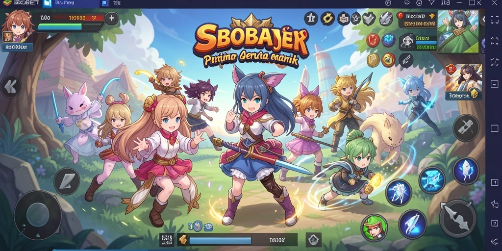Gameplay SBOBET yang menampilkan petualangan karakter anime yang seru.