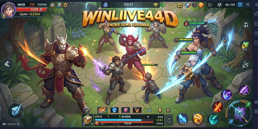 Tampilan gameplay seru di arena pertempuran WINLIVE4D.